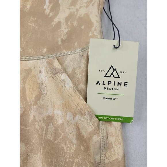 Alpine Design Women XS Sycamore/Beige High Rise Cargo Leggings Elastic Waistband - Picture 2 of 9